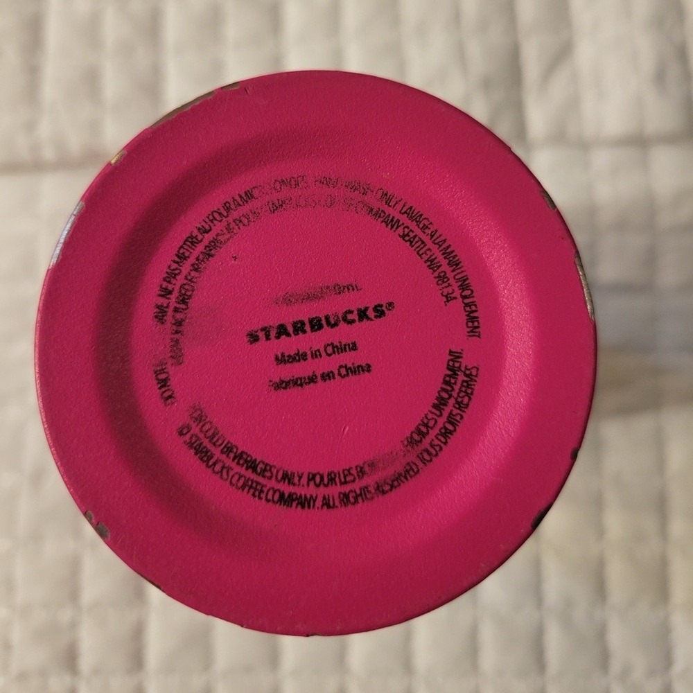 RARE Starbucks Hot Pink Matte Stainless Steel Tumbler Barbiecore Cute Flirty - Picture 9 of 11